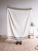 Manta Algodón Raya Beige