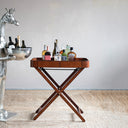 Mesa Auxiliar Plegable Cuero