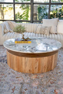 Mesa De Centro Redonda Floating Marble