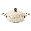 Mocha Check 3 Quart Casserole