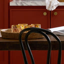 Mocha Check & Rattan Small Tray