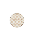 Mocha Check Salad Plate