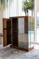 Mueble Bar Roble Natural Con Espejos