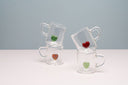Mug Vidrio Corazón Caramel
