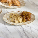 Mocha Check Oval Platter