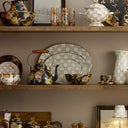 Mocha Check Oval Platter