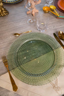 Plato Base Cristal Verde