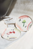 Plato Postre Fungi World Green