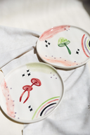 Plato Postre Fungi World Red