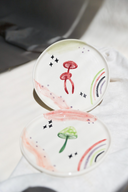 Plato Postre Fungi World Red