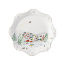 Plato Postre Octagonal Aldea Snow