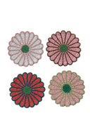 Set x4 Portavasos Tejidos Flor