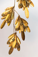Colgante Hojas Metal Doradas