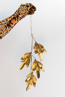 Colgante Hojas Metal Doradas