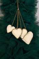 Colgante Corazones De Muselina x5