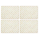 Set x4 Mocha Check Cork Back Placemats