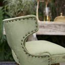 Silla Giratoria Barra Velvet Verde