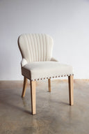 Silla Comedor Concha Velvet Beige Corazón