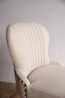 Silla Comedor Concha Velvet Beige Corazón