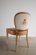 Silla Comedor Gaia Cuero Beige Mosca