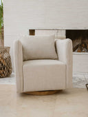 Silla Giratoria Lino Base Roble