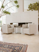 Silla Giratoria Lino Base Roble