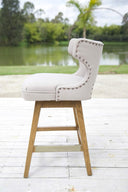 Silla Giratoria Barra Lino Grey