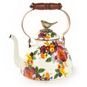 White Flower Market 3 Quart Tea Kettle