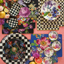 White Flower Market Dinner Plate