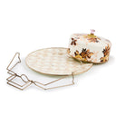 Wild Rose White Cake Carrier