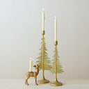 Candelabro Nordic Pino Dorado L, en hierro con acabado dorado envejecido