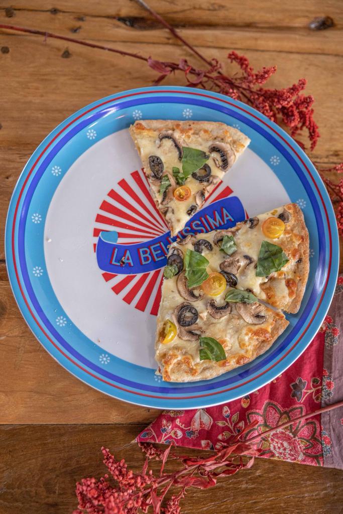 Home Juego de 6 platos de pizza de melamina redondos surtidos 33 cm platos 