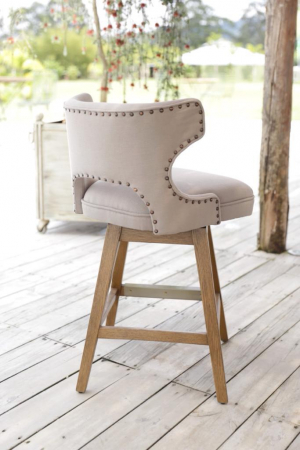 Silla Giratoria Barra Lino Grey