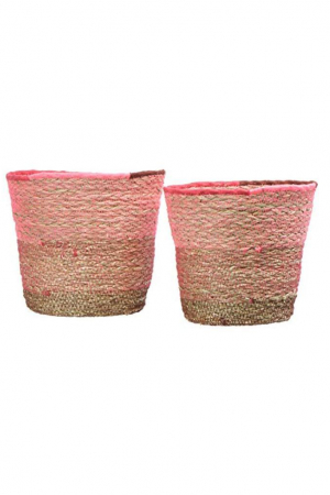 Canasto Set x 2 Seagrass Pink