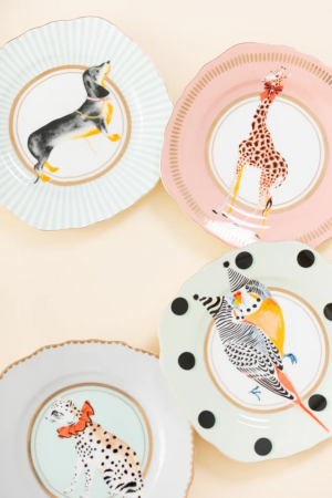 Mini Platos Té Wild Animals Set x4