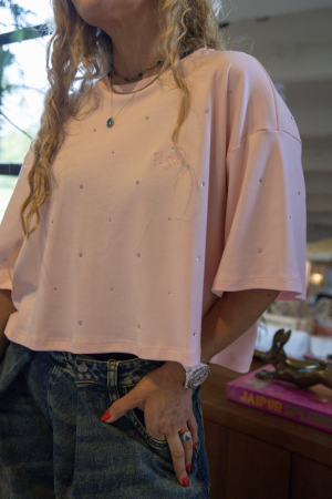 Camiseta Let's Shine Baby Pink
