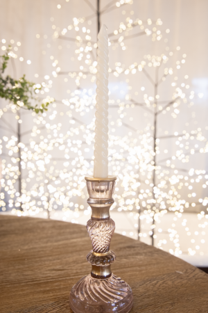 Candelabro Cristal Pantone Rose