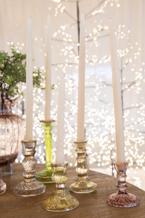 Candelabro Cristal Petite Pantone Rose