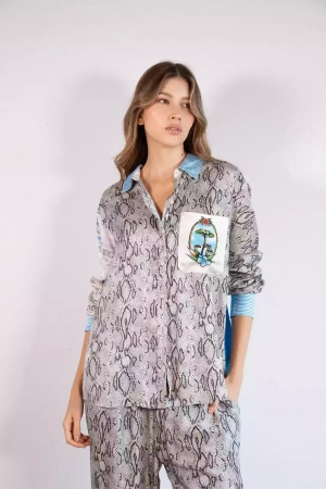 Camisa Isabel Estampada Snake