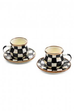 Courtly Check Espresso Cup & Saucer Set