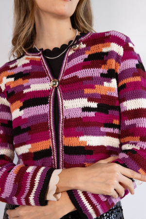 Ina Cardigan Multi Morado