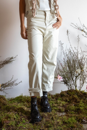 Pantalon Cuero Vegano Ivory