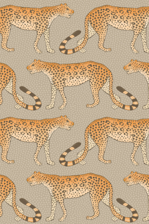 Papel Colgadura Leopard Walk Brown