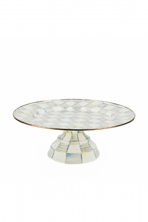 Sterling Check Pedestal Platter