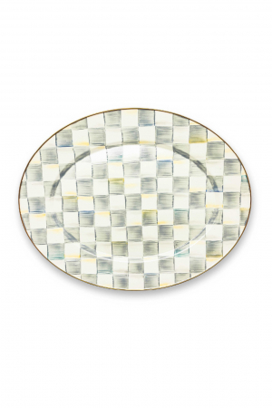 Sterling Check Oval Platter