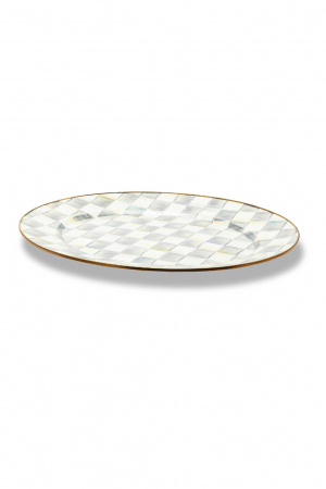 Sterling Check Medium Oval Platter