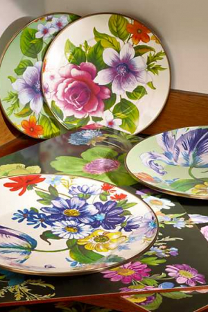 White Flower Market Charger/Plate