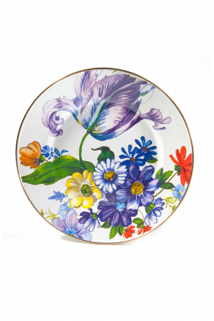 White Flower Market Charger/Plate