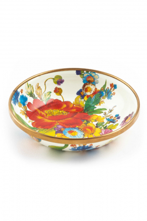 White Flower Market Dipping Bowl