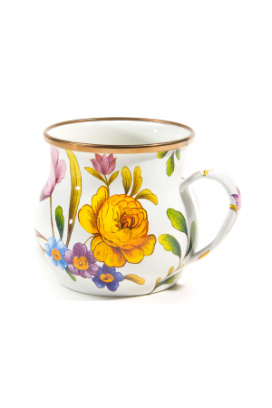 White Flower Market Mug